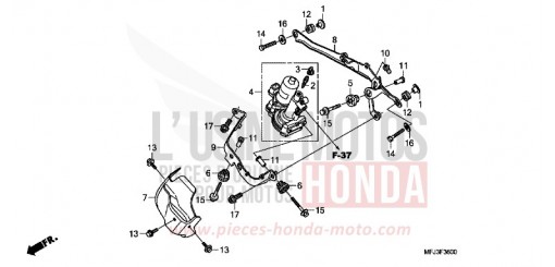 SYSTEME D'ASSERVISSEMENT AVANT (CBR600RA) CBR600RA9 de 2009